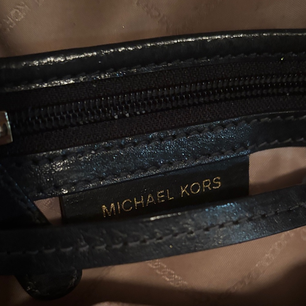 Michael Kors Black and Gray Monogram Backpack - Picture 3 of 3